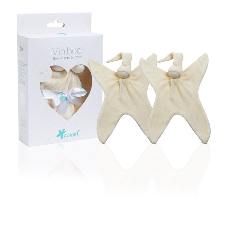 Cuski Premature Baby Bonding Comforter Miniboos 2 pack, Ellie Unisex Multi colour