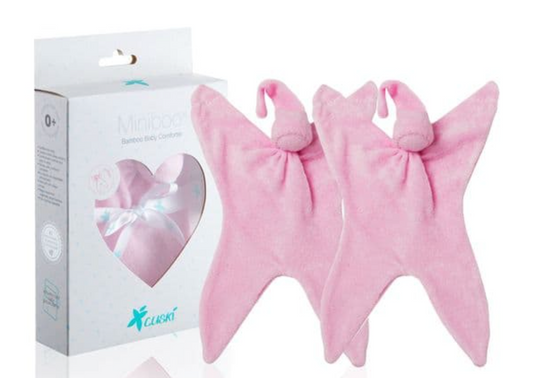 Cuski Premature Baby Bonding Comforter Miniboos 2 pack, Pink