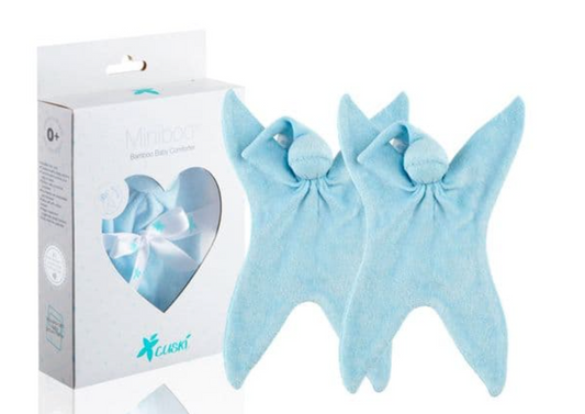 Cuski Premature Baby Bonding Comforter Miniboos 2 pack, Blue