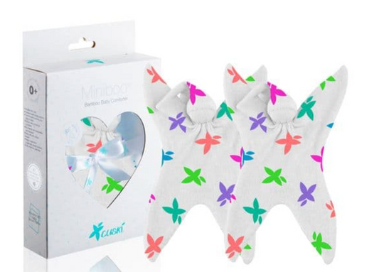 Cuski Premature Baby Bonding Comforter Miniboos 2 pack, Ellie Unisex Multi colour