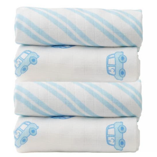 Cuski Mini Bamboo Muslins x 4 ~ London Cabs
