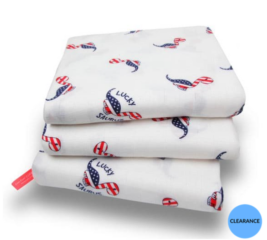 Cuski Great Swandoodle - Bamboo Muslin Blanket Lucky Saurus USA  XL