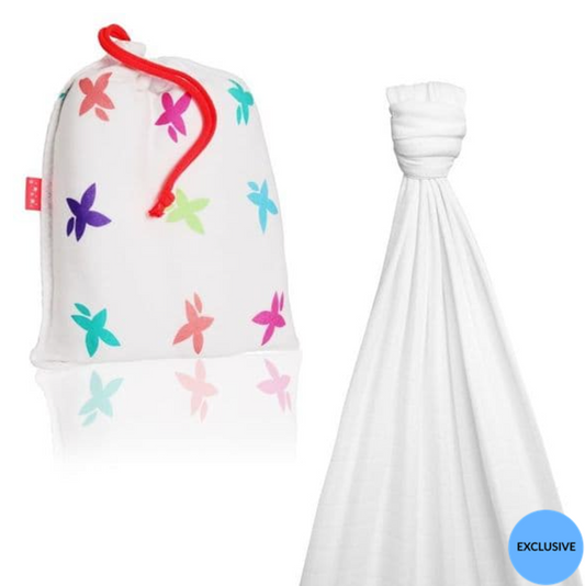 Cuski Great Swandoodle - Bamboo Muslin Blanket Pure White XL