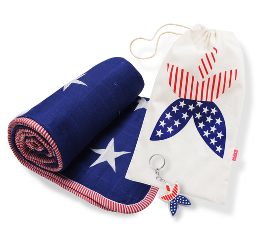 Cuski Happy USA XL Bamboo Blanket