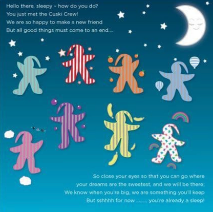 Cuski Baby Comforter Fabby (Cotton-terry) including a free Cuski board book!